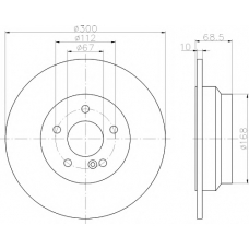 8DD 355 108-831 HELLA PAGID Тормозной диск