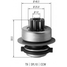 940113020171 MAGNETI MARELLI Ведущая шестерня, стартер