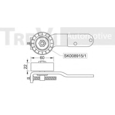 SK008915 SK Натяжной ролик, поликлиновой  ремень