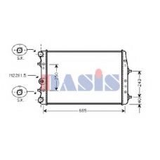 040007N AKS DASIS Радиатор, охлаждение двигателя