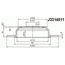 J3314011 NIPPARTS Тормозной диск