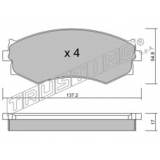 197.0 TRUSTING Комплект тормозных колодок, дисковый тормоз