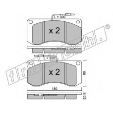 281.0 fri.tech. Комплект тормозных колодок, дисковый тормоз