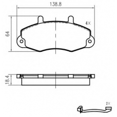 K418800 Vema Комплект тормозных колодок, дисковый тормоз