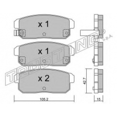 749.0 TRUSTING Комплект тормозных колодок, дисковый тормоз