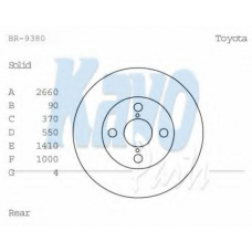 BR-9380 KAVO PARTS Тормозной диск