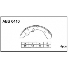 ABS0410 Allied Nippon Колодки барабанные