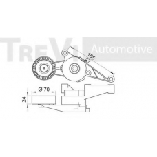 SK008951/5 SK Натяжная планка, поликлиновой ремень