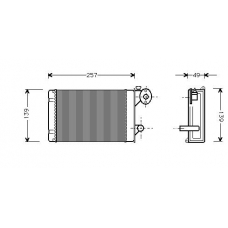 VW6062 AVA Теплообменник, отопление салона