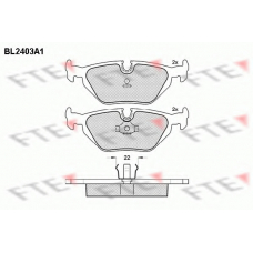BL2403A1 FTE Комплект тормозных колодок, дисковый тормоз