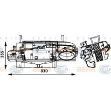 8FH 351 314-531 HELLA Теплообменник, отопление салона