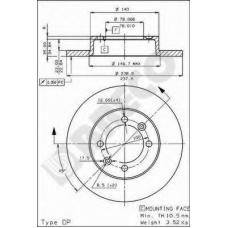 BS 7277 BRECO Тормозной диск