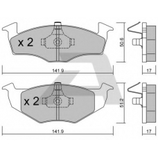 BPVW-1018 AISIN Комплект тормозных колодок, дисковый тормоз