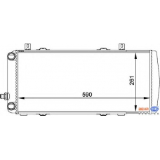 8MK 376 764-081 HELLA Радиатор, охлаждение двигателя