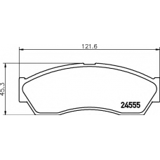 8DB 355 013-431 HELLA Комплект тормозных колодок, дисковый тормоз