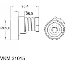 VKM 31015 SKF Натяжной ролик, поликлиновой  ремень