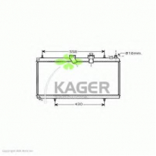 31-1853 KAGER Радиатор, охлаждение двигателя