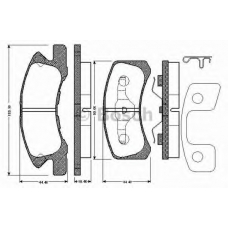 0 986 TB2 884 BOSCH Комплект тормозных колодок, дисковый тормоз