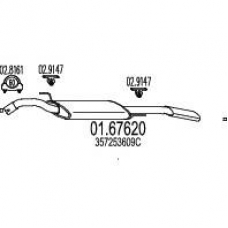 01.67620 MTS Глушитель выхлопных газов конечный