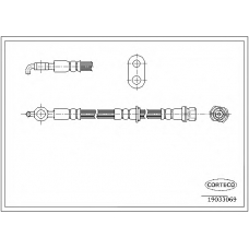 19033069 CORTECO Тормозной шланг