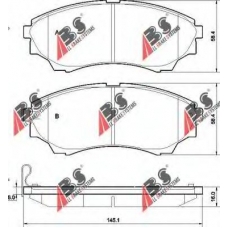 37540 ABS Комплект тормозных колодок, дисковый тормоз