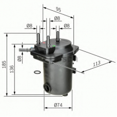 0 450 907 009 BOSCH Топливный фильтр