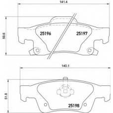 P 37 016 BREMBO Комплект тормозных колодок, дисковый тормоз