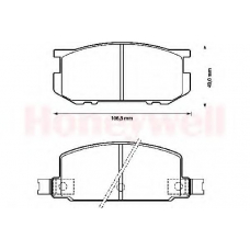 572177B BENDIX Комплект тормозных колодок, дисковый тормоз