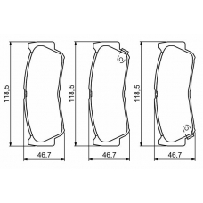 0 986 494 230 BOSCH Комплект тормозных колодок, дисковый тормоз