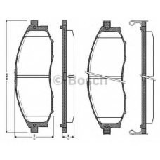 0 986 TB2 805 BOSCH Комплект тормозных колодок, дисковый тормоз