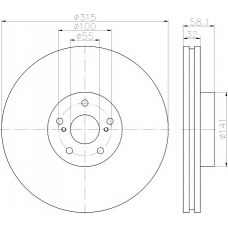 MDC1955 MINTEX Тормозной диск