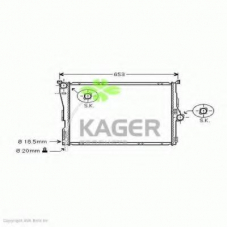 31-3584 KAGER Радиатор, охлаждение двигателя