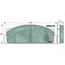 GDB105 TRW Комплект тормозных колодок, дисковый тормоз