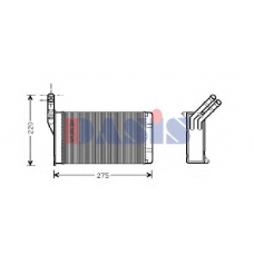 069160N AKS DASIS Теплообменник, отопление салона