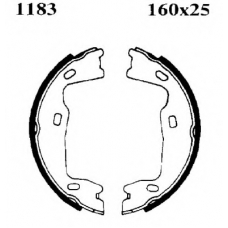 01183 BSF Комплект тормозных колодок, стояночная тормозная с