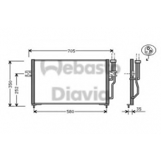 82D0225143A WEBASTO Конденсатор, кондиционер