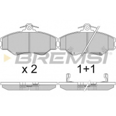 BP2708 BREMSI Комплект тормозных колодок, дисковый тормоз