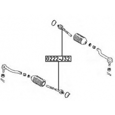 0222-J32 ASVA Осевой шарнир, рулевая тяга