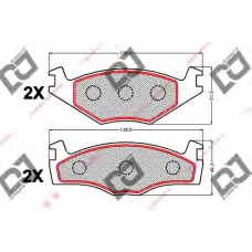 BP2103 DJ PARTS Комплект тормозных колодок, дисковый тормоз