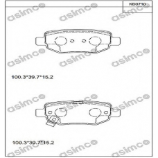 KD0710 ASIMCO Комплект тормозных колодок, дисковый тормоз