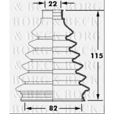 BCB2381 BORG & BECK Пыльник, приводной вал