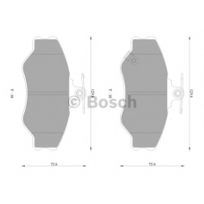 0 986 AB3 026 BOSCH Комплект тормозных колодок, дисковый тормоз