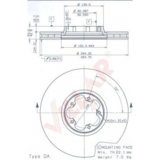 628.0300 VILLAR Тормозной диск