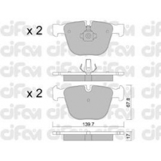 822-773-0 CIFAM Комплект тормозных колодок, дисковый тормоз