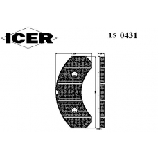 150431 ICER Комплект тормозных колодок, дисковый тормоз