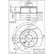 08.4962.20 BREMBO Тормозной диск