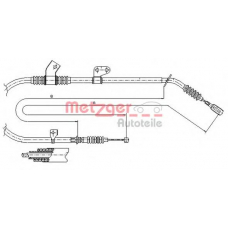 17.0583 METZGER Трос, стояночная тормозная система