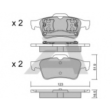 BPRE-2003 AISIN Комплект тормозных колодок, дисковый тормоз