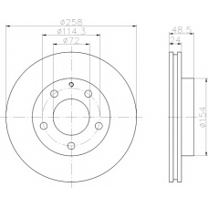 8DD 355 103-221 HELLA PAGID Тормозной диск