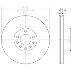 8DD 355 109-261 HELLA PAGID Тормозной диск